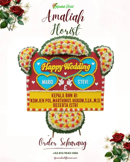 Papan Bunga Pernikahan Doplang